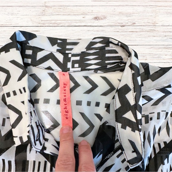 Eight Sixty Womens Long Sleeve Button Up Top Blouse S - Picture 5 of 7